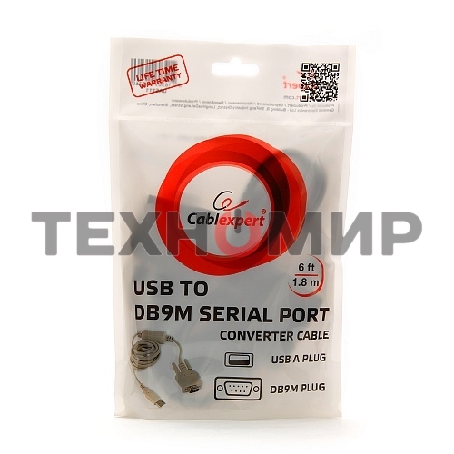 Переходник Cablexpert с USB на Com 1.8m