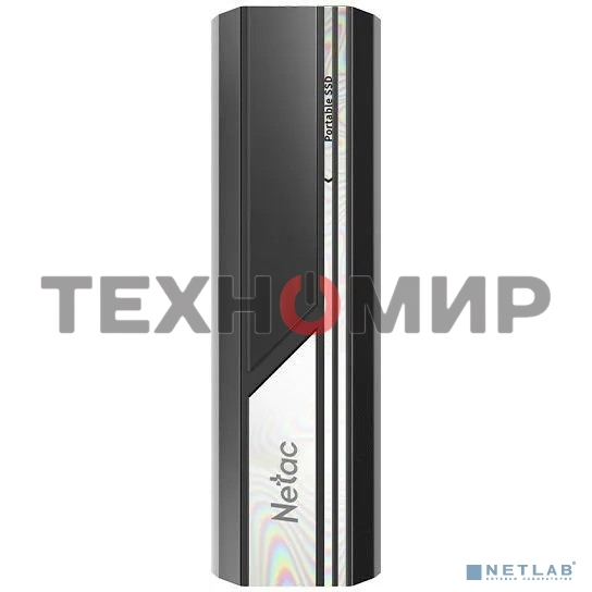 Внешний SSD Netac ZX10, 500 Gb, USB 3.2 Gen 2 Type-C, R/W 1050/1050, черный
