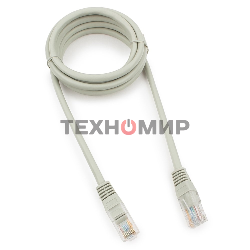 Патч-корд медный UTP Cablexpert PP10-1.5M cat.5e, 1.5м, литой, многожильный, серый