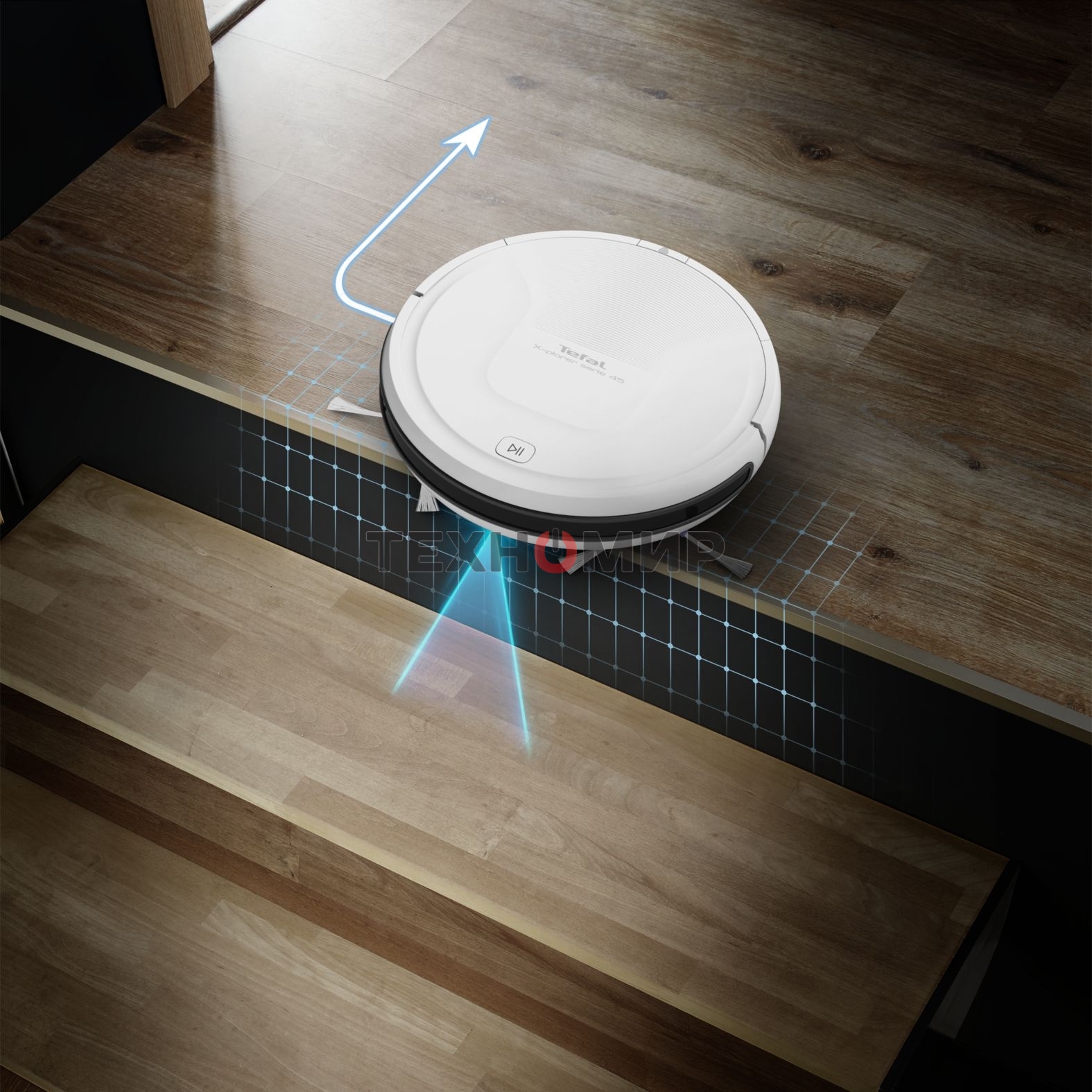 Робот-пылесос Tefal RG8227WH белый, 2600 мА·ч Li-Ion, уборка сухая, пылесборник контейнер 0.44 л