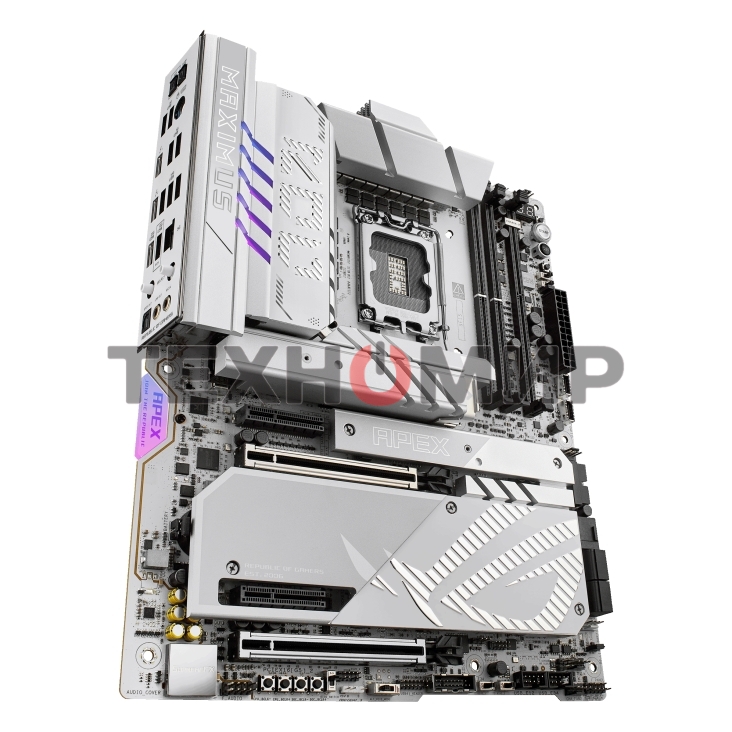 Материнская плата ASUS ROG MAXIMUS Z890 APEX, LGA 1851, Intel Z890, 2xDDR5, 4xSATA, 4xM.2, 1xPCIe 5.0 x16, 1xPCIe 5.0 x8, 2xUSB-C Thunderbolt 4, 1xUSB-C 20Gbps, 4xUSB-A 10Gbps, 4xUSB-A 5Gbps, 1x 5Gb LAN, 2x3.5 мм, 7.1, ATX