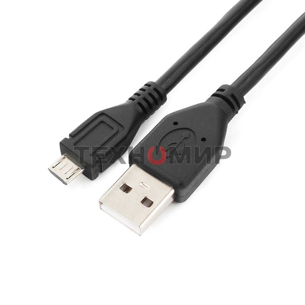 Кабель Gembird/Cablexpert USB 2.0 Pro, AM/microBM 5P, 0.5м, экран, черный, пакет