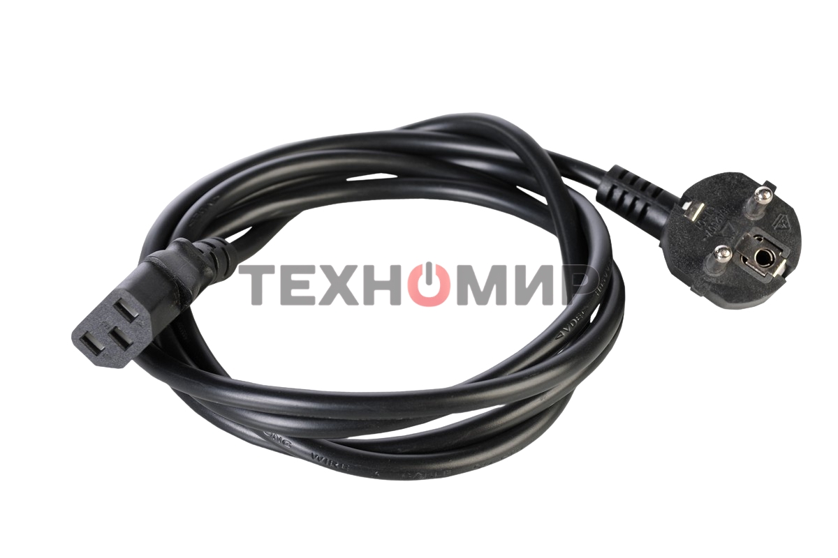 Шнур питания с заземл. IEC 60320 C13/EU-Schuko, 10А/250В (3x1,0), длина 3 м. (R-10-Cord-C13-S-3)