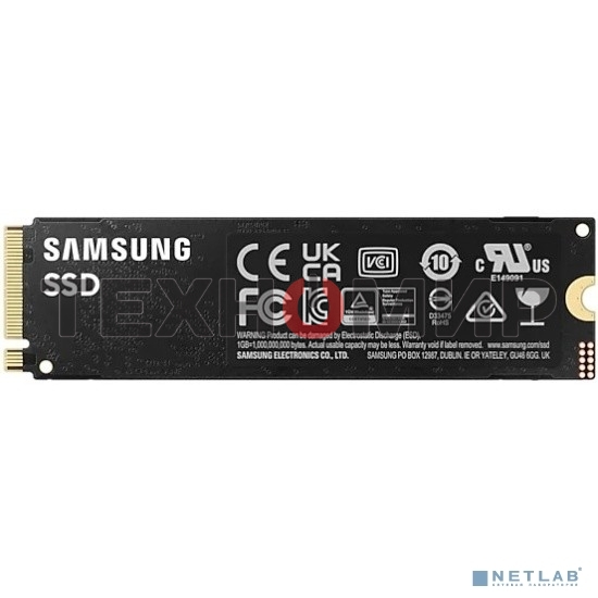 Накопитель SSD Samsung 990 PRO, 2Tb, PCIe 4.0 x4, M.2 2280, NVMe, R/W 7450/6900