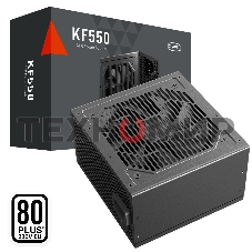 Блок питания PCCOOLER, 550W 80+ белый (ATX, ATX 2.4, Non-modular, 1x24(20+4)pin 550мм, 1xCPU*2 8(4+4)pin 610+150мм, 1xPCIe*2 8(6+2)pin 510+150мм, 2xSATA*3+MOLEX4pin*1 450+150+150+150мм, Active, 120x120мм, 140x150x86мм, APFC, OVP, SCP, OPP (140-160%, 2ms d