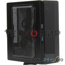Компьютерный корпус Powerman EQ101BK slim ATX 200W Black 6117857 (8см Fan, 2* USB 3.0, Audio, PM-200ATX-PRO APFC)