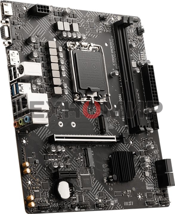 Материнская плата MSI PRO H610M-G, LGA 1700, Intel H610, 2xDDR5, 4xSATA, 1xM.2, 1xPCIe 4.0 x16, 1xPCIe 3.0 x1, 1xHDMI, 1xDP, 1xVGA, 1xRJ45 1Gb, 2xUSB-A 3.2 Gen 1, 4xUSB-A 2.0, 3x3.5мм, 7.1, mATX