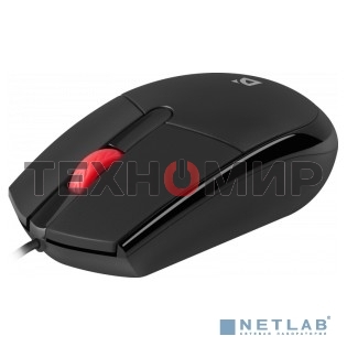 Мышь проводная Defender Delta MM-523 черный, 1000 dpi, USB, кнопки - 3