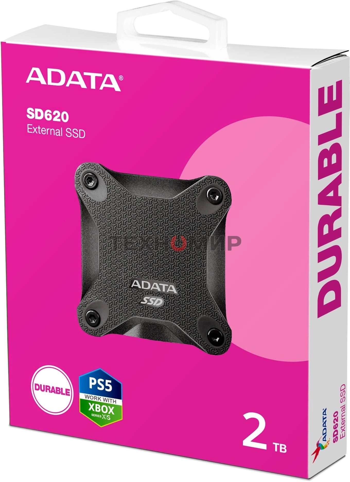 Внешний SSD ADATA SD620, 2TB, USB 3.2 Gen 2 Type-A, R/W 550/480, черный