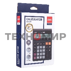 Калькулятор настольный Deli EM01420 черный 12-разр.