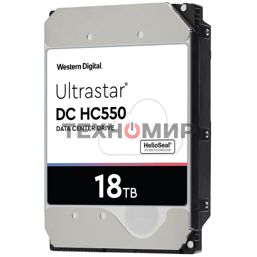 Жесткий диск Western Digital Original SATA-III 18Tb 0F38459 WUH721818ALE6L4 Ultrastar DC HC550 (7200rpm) 512Mb 3.5