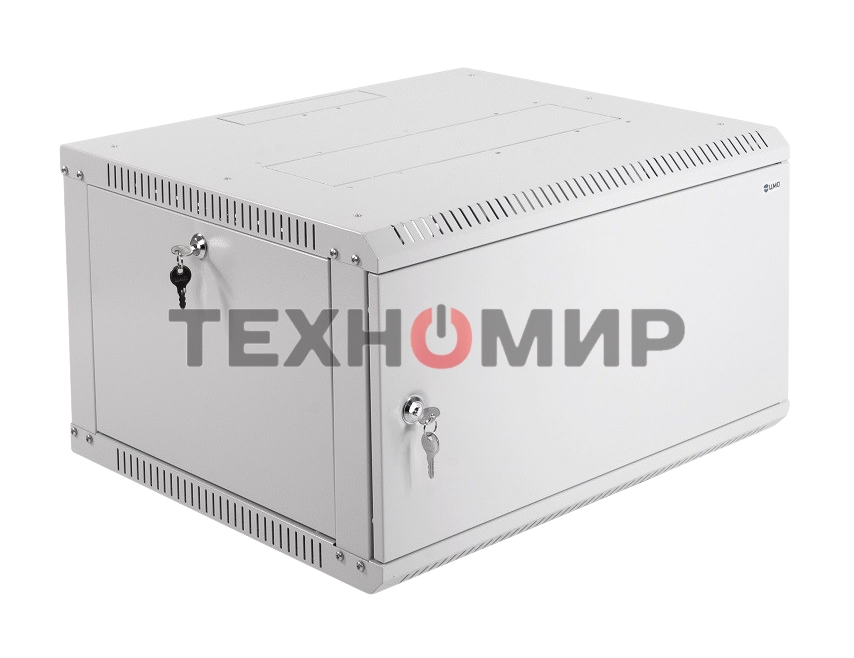 Шкаф телеком. настенный разборный 6U (600х520) дверь металл (ШРН-Э-6.500.1)
