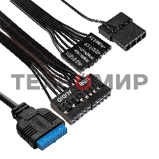 Компьютерный корпус Minitower ExeGate mEVO-7805-XP400 (mATX, БП XP400 с вент. 12см, 2*USB+1*USB 3.0, аудио, черный, с 2*RGb подсветкой)