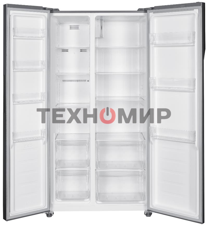 Холодильник Kraft KF-MS5701DI темно-серый двухкамерный 372/198л морозилка сбоку, Side by Side