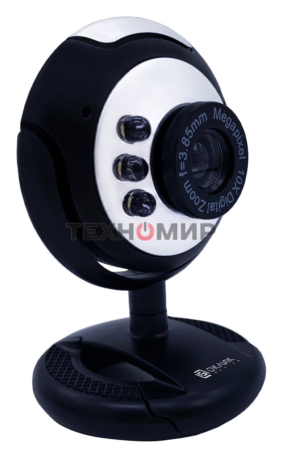 Веб-камера OKLICK OK-C8825 640x480, 30 кадр/с, USB Type-A, микрофон, черный/белый