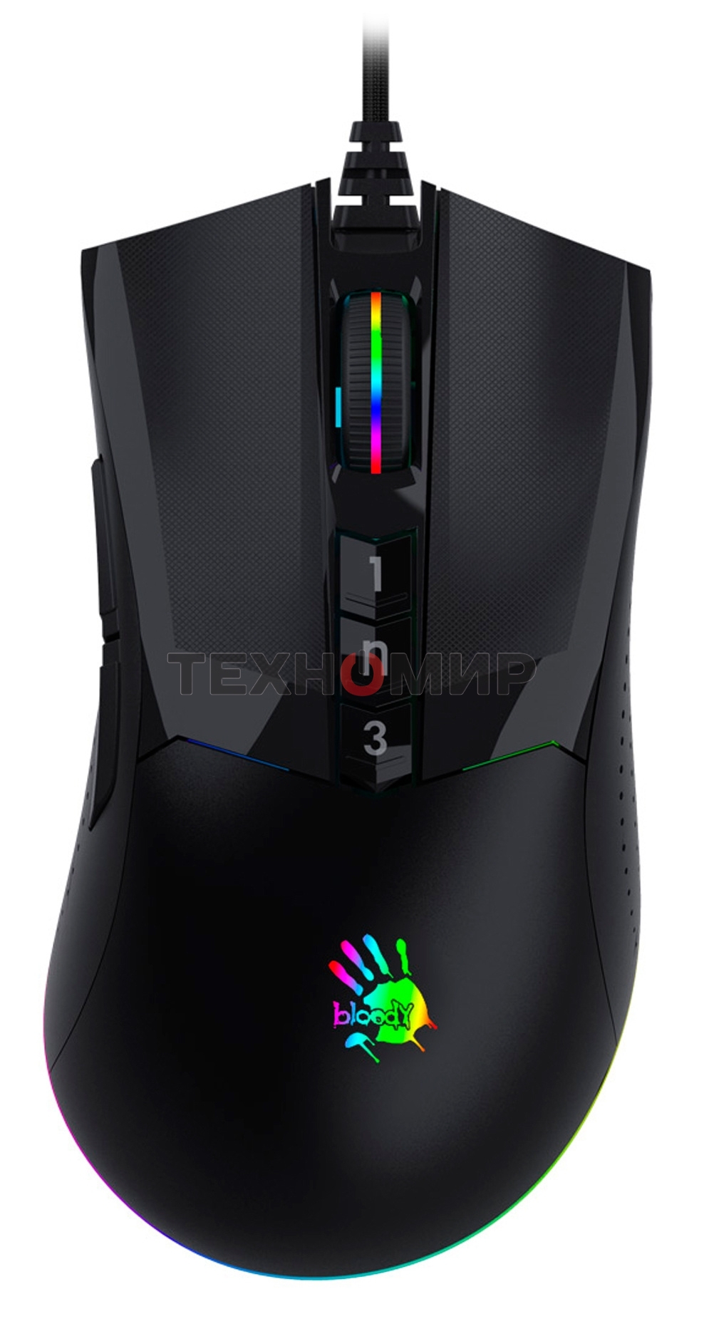 Мышь проводная A4Tech Bloody W90 Max черный, 10000 dpi, USB, кнопки - 10