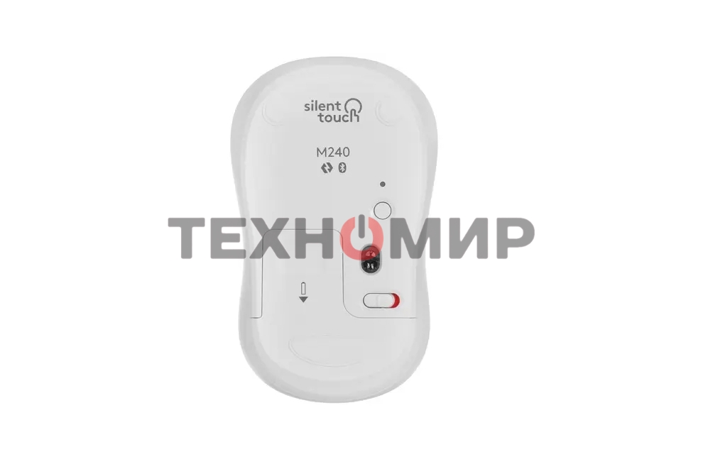 Мышь беспроводная Logitech M240 SILENT белый, 4000 dpi, Bluetooth, кнопки - 3