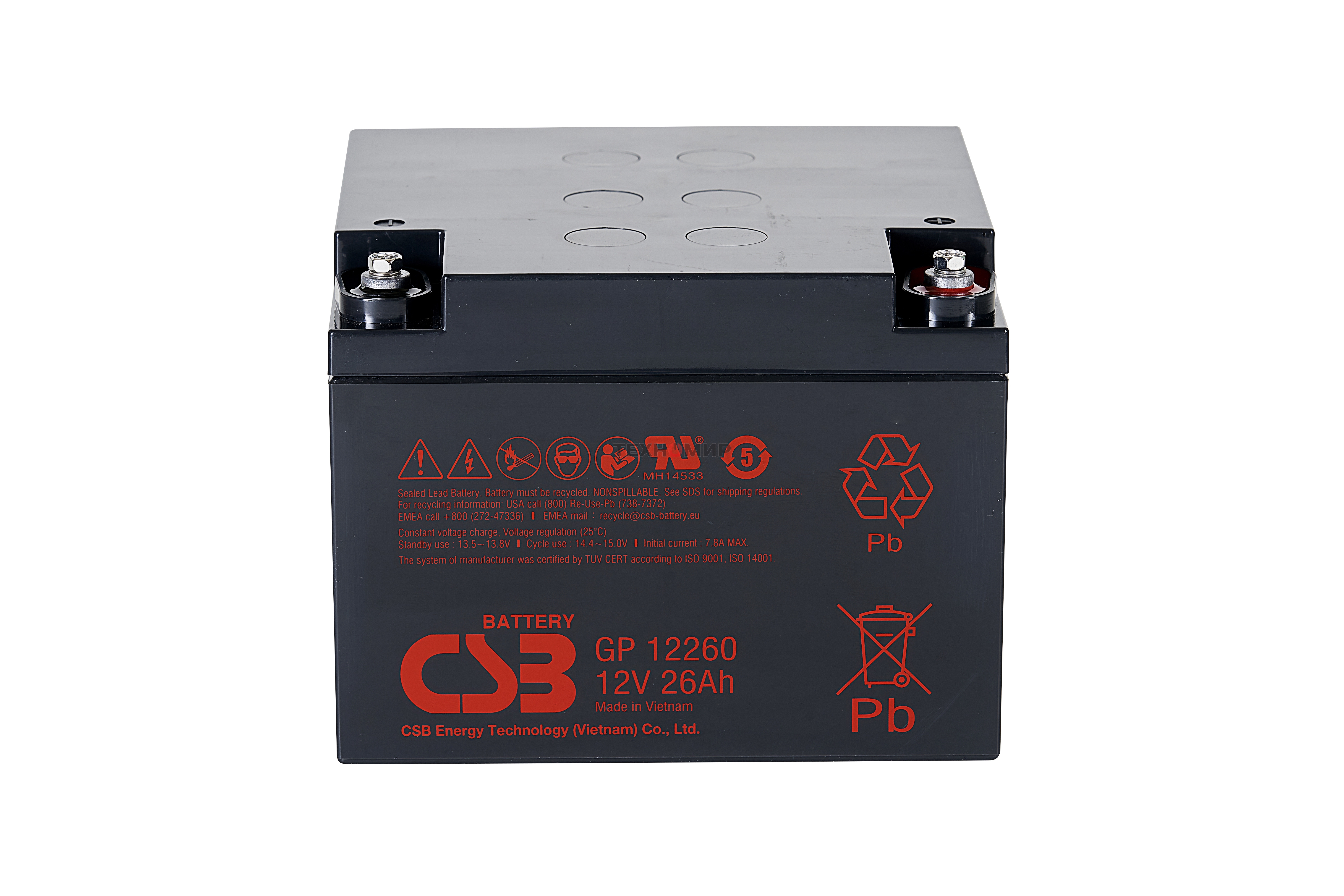 Батарея для ИБП CSB GP-12260 (12V, 26Ah) для UPS клеммы F2