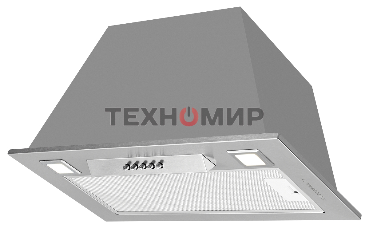 Вытяжка встраиваемая Kuppersberg Inlinea 60 X нержавеющая сталь, 52.5 см, 1300 куб. м/ч, 41 дБ