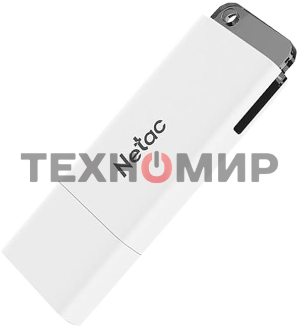 Флешка USB Netac U185 (NT03U185N-016G-20WH), 16Gb, USB 2.0, R/W 25/10, белый/серый