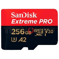 Флеш карта Sandisk Extreme Pro microSDXC 256Gb + SD Adapter + Rescue Pro Deluxe 200Mb/s