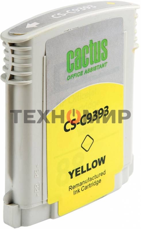 Картридж струйный Cactus CS-C9393 желтый для №88 HP Officejet Pro K550 (29мл)