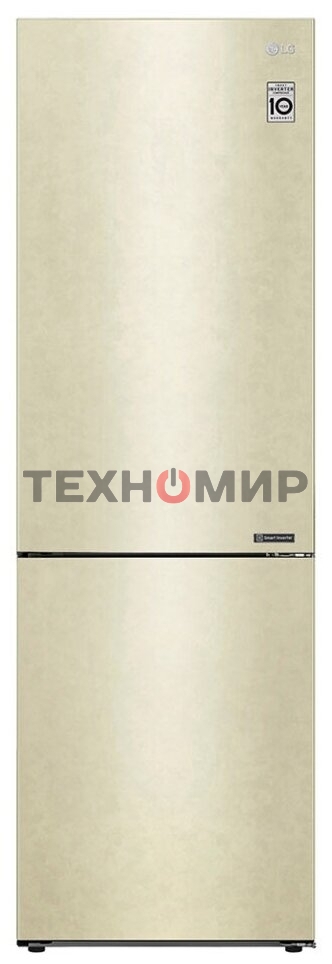 Холодильник LG GA-B509CECL бежевый, двухкамерный, 277/107л, морозилка снизу, No Frost