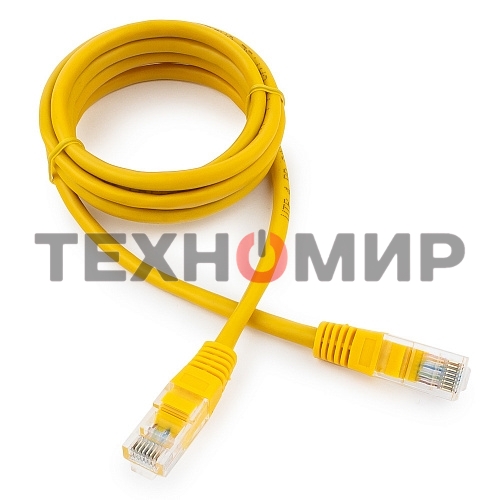 Патч-корд UTP Cablexpert cat.5e, 1.5м, литой, многожильный, желтый