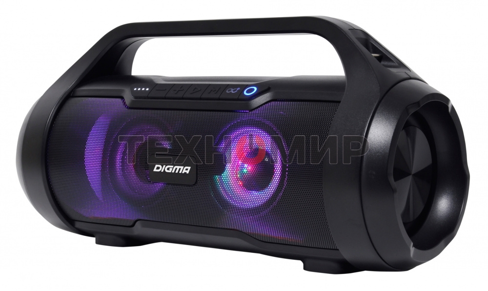 Колонка портатитвная Digma S-34 черный 25W 1.0 BT/USB 3000mAh (SP3425B)