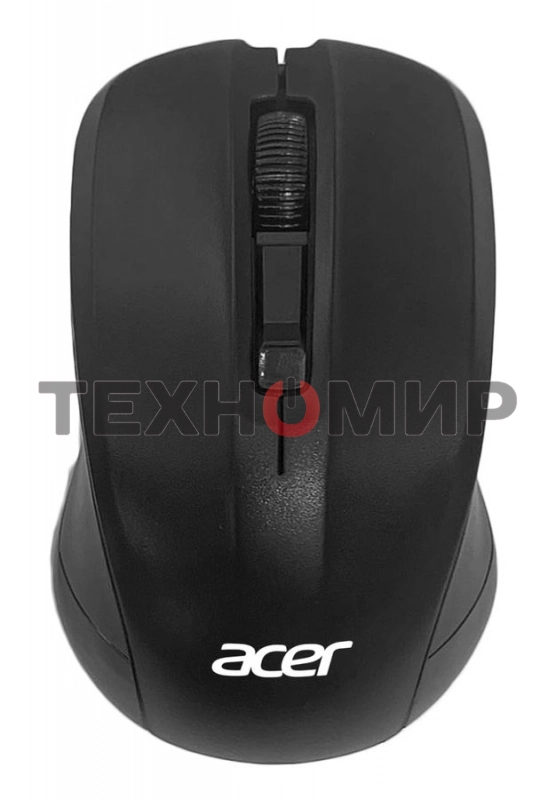 Мышь беспроводная Acer OMR010 черный, 1200 dpi, радиоканал, USB, кнопки - 3