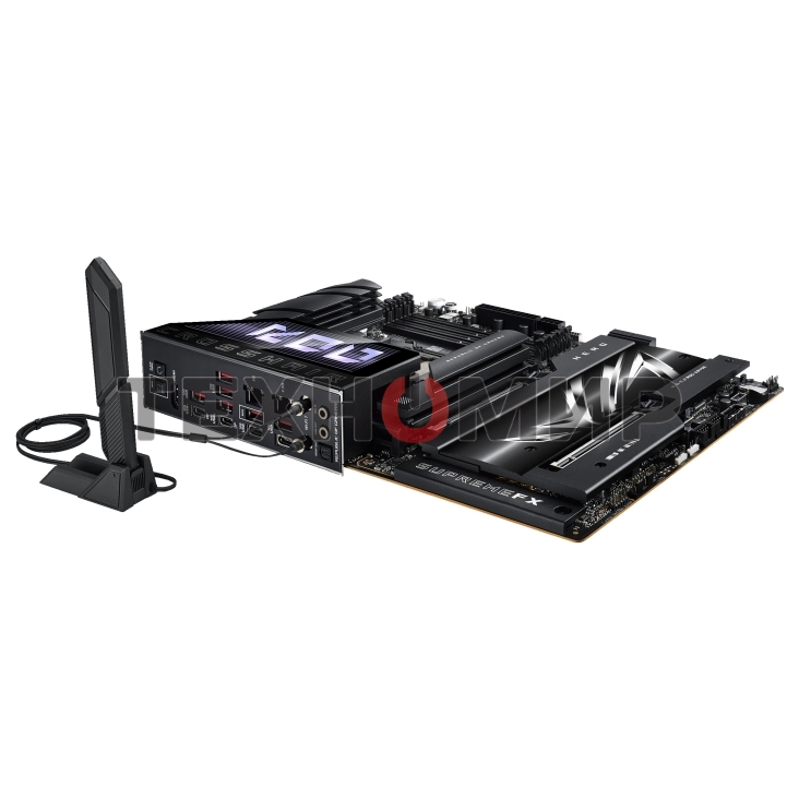 Материнская плата ASUS ROG CROSSHAIR X870E HERO, AM5, AMD X870E, 4xDDR5, 4xSATA, 5xM.2, 2xPCI-E 5.0 x16, 1xHDMI, 2xUSB-C (видео), 2x 5Gb LAN, 6xUSB-A 3.2 Gen 2, 2xUSB-C 3.2 Gen 2, 2xUSB4, 2x3.5 мм, 7.1, ATX