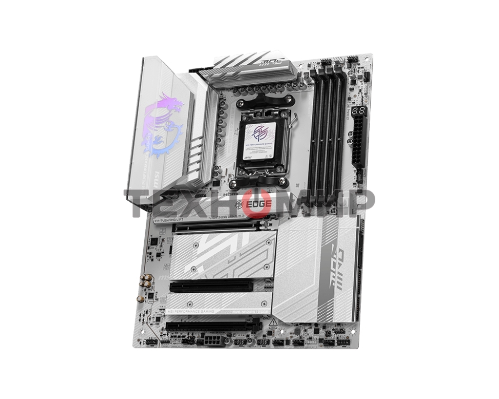 Материнская плата MSI MPG B850 EDGE TI WIFI, AM5, AMD B850, 4xDDR5, 4xSATA, 4xM.2, 1xPCIe 5.0 x16, 1xPCIe 4.0 x4, 1xPCIe 3.0 x1, 1xHDMI, 1x5Gb LAN, Wi-Fi 7, Bluetooth 5.4, 3xUSB-C 10Gbps, 1xUSB-C 20Gbps, 5xUSB-A 10Gbps, 4xUSB-A 2.0, 1xS/PDIF, 2x3.5 мм, 7.