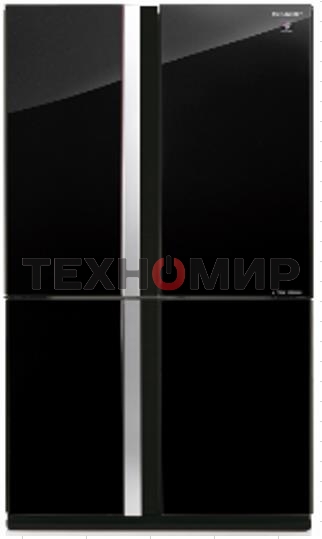 Холодильник Sharp SJGX98PBK черный трехкамерный 394/211 л морозилка снизу