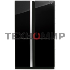 Холодильник Sharp SJGX98PBK черный трехкамерный 394/211 л морозилка снизу