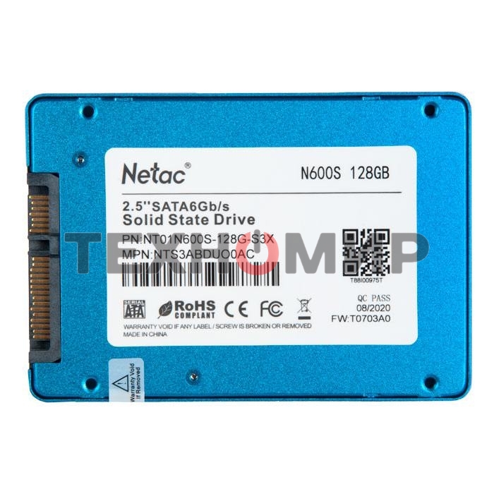Накопитель SSD Netac N600S, 128Gb, SATA III, 2.5