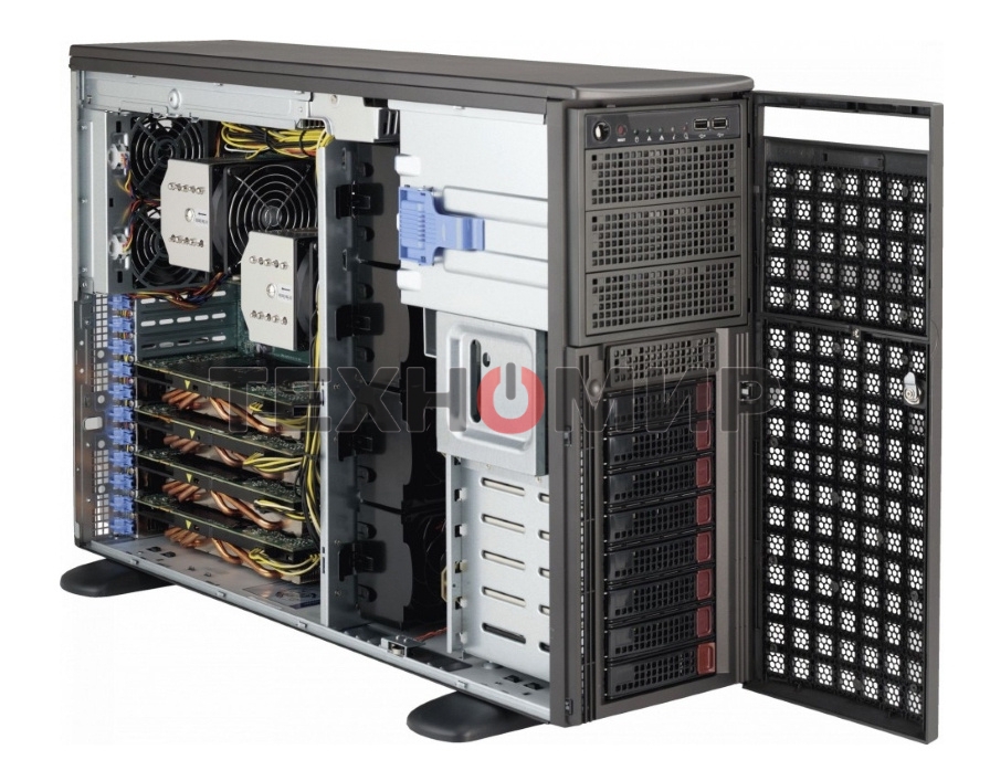 Серверная Платформа SuperMicro 7049GP-TRT - 4U/Tower GPU Server - 8x SATA - Dual 10-Gigabit Ethernet - 2200W Redundant