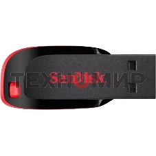 Флешка USB Sandisk CZ50 Cruzer Blade (SDCZ50-016G-B35), 16Gb, USB 2.0, R/W 15/4, черный/красный