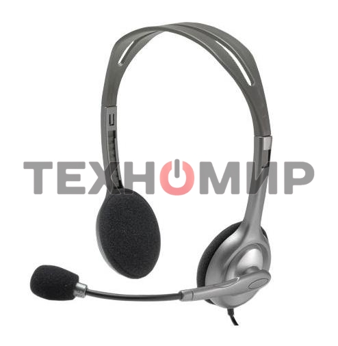 Гарнитура проводная Logitech Headset H110 grey (981-000472/981-000271)