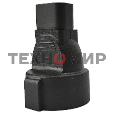 Адаптер переходной, розетка Schuko - вилка C14, 220В, 10А, черный