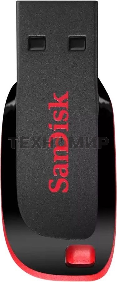 Флешка USB Sandisk CZ50 Cruzer Blade (SDCZ50-016G-B35), 16Gb, USB 2.0, R/W 15/4, черный/красный
