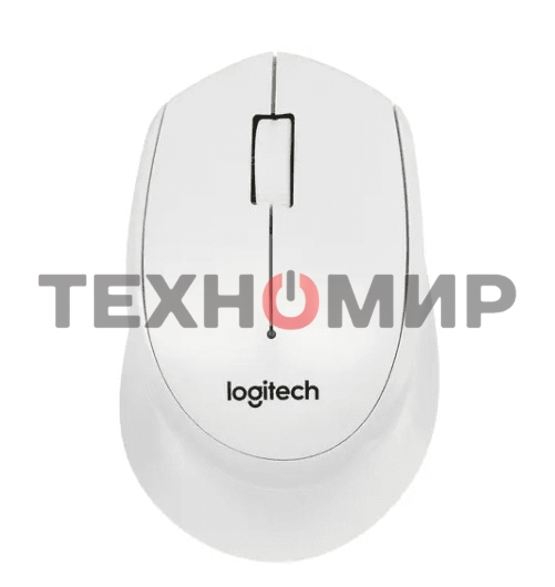 Мышь беспроводная Logitech M330 SILENT PLUS белый, 1000 dpi, радиоканал, USB, кнопки - 3