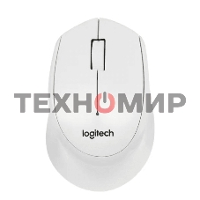 Мышь беспроводная Logitech M330 SILENT PLUS белый, 1000 dpi, радиоканал, USB, кнопки - 3