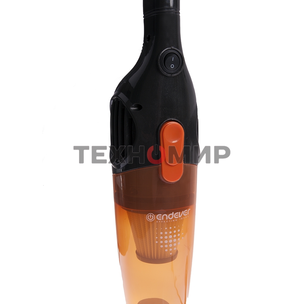 Пылесос вертикальный циклонного типа Endever SkyClean VC-277, темно-серый/оранжевый, мощность 700 Вт, циклонная система фильтрации, 6 шт/уп