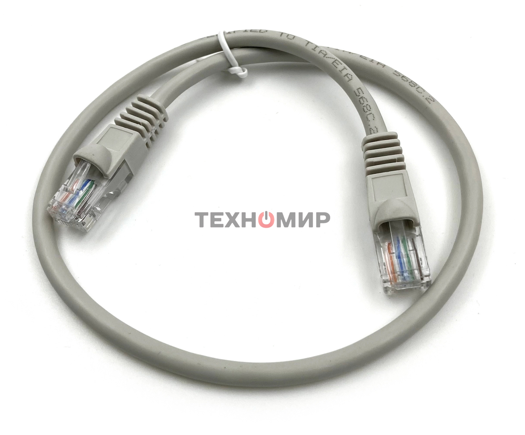 Патч-корд Buro cat.5e molded 0.5м серый RJ-45 (m)-RJ-45 (m)
