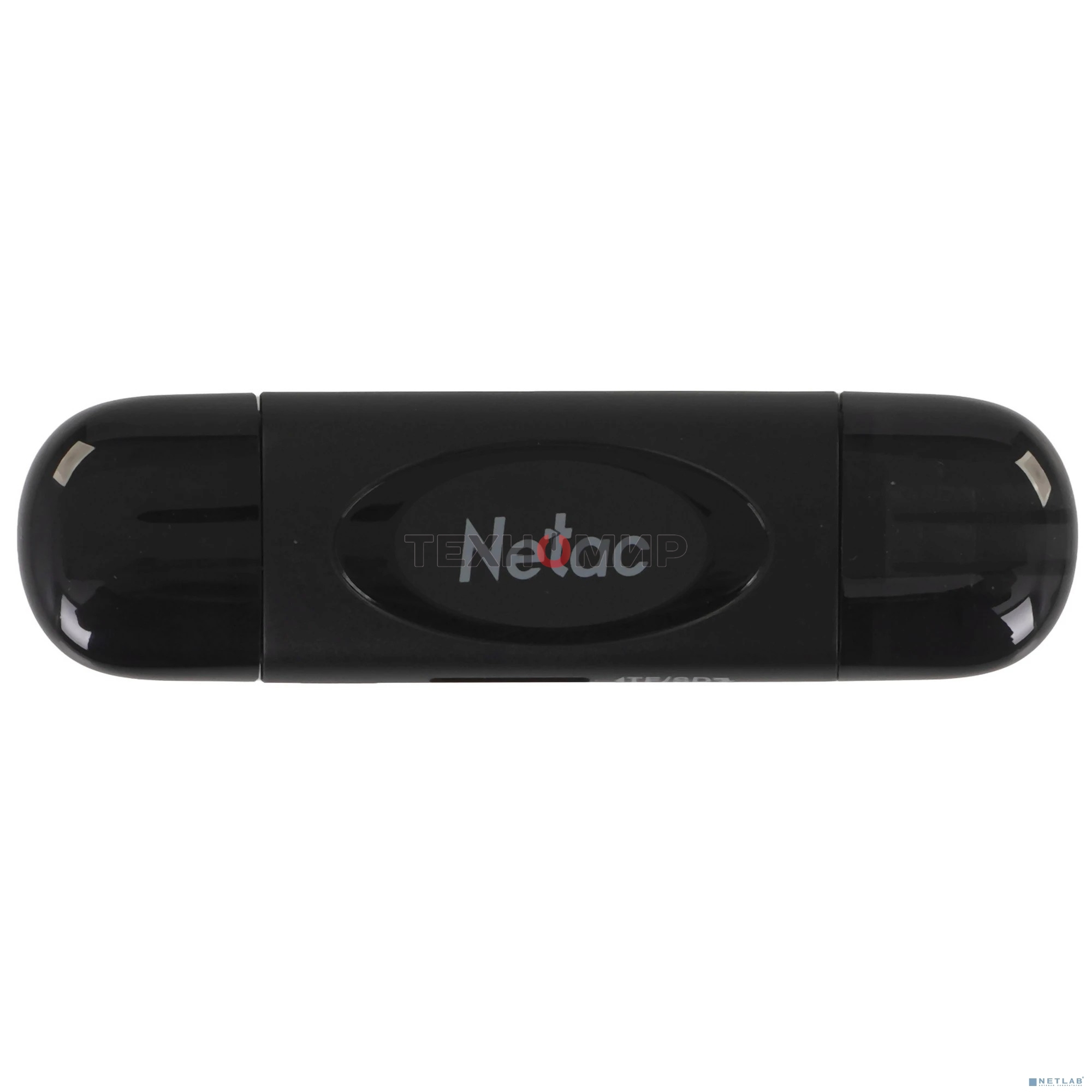 Кард-ридер Netac WK14/черный/SD/SDHC/SDXC/microSD/microSDHC/microSDXC/USB 3.0/USB Type-C/пластик
