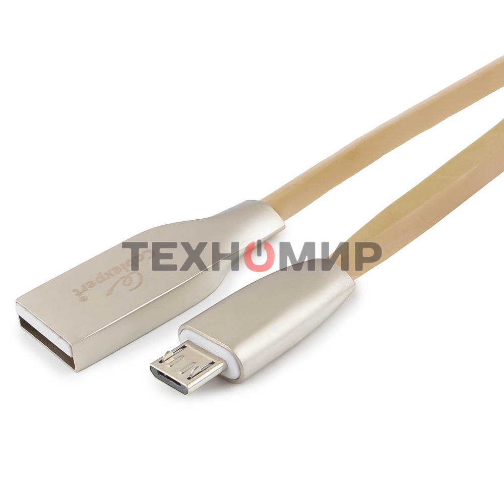 Кабель USB2.0 Cablexpert CC-G-mUSB01Gd-1M, AM/microB, серия Gold, длина 1м, золотой, блистер