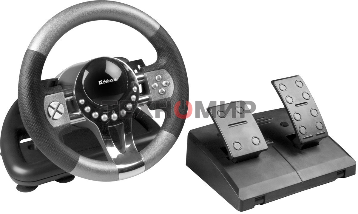 Игровой руль Defender FORSAGE 12 кн+2перекл.+1перекл. 8-ми позиц., USB