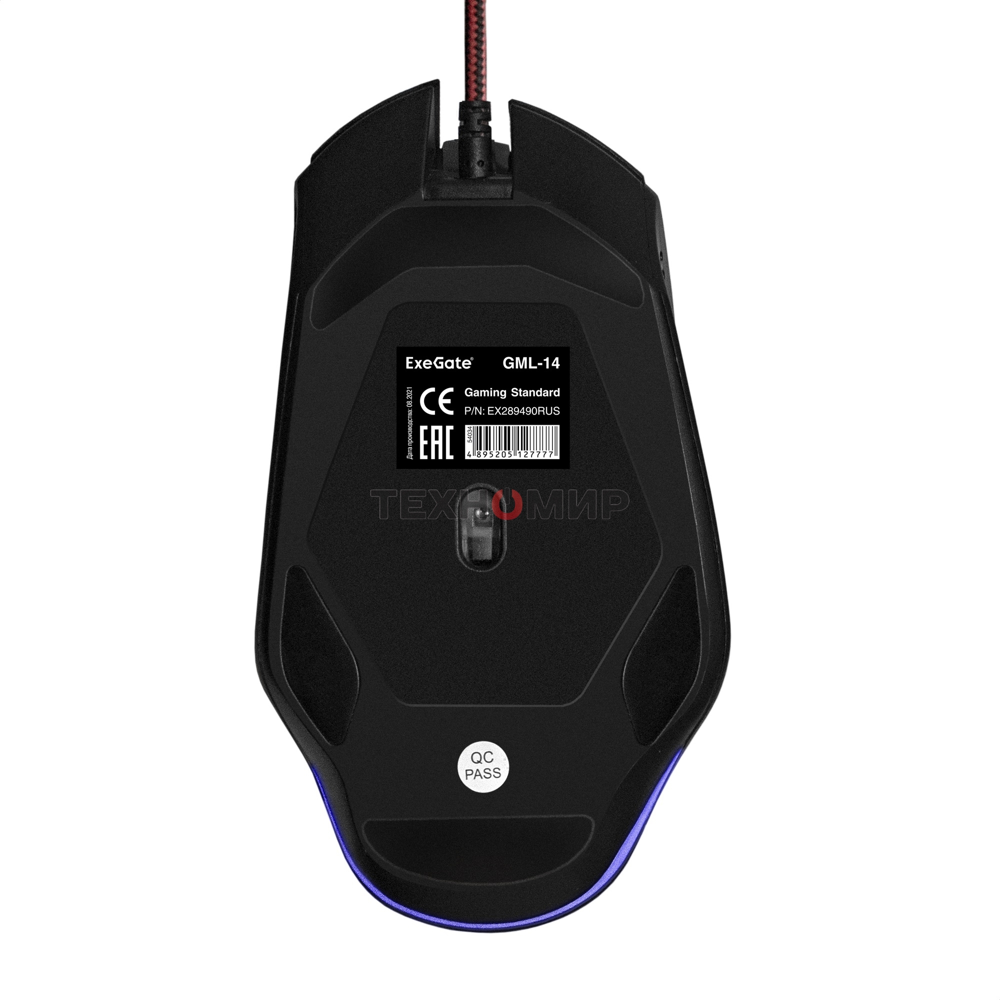 Мышь проводная ExeGate Gaming Standard Laser GML-14 черный, 4000 dpi, USB, кнопки - 8