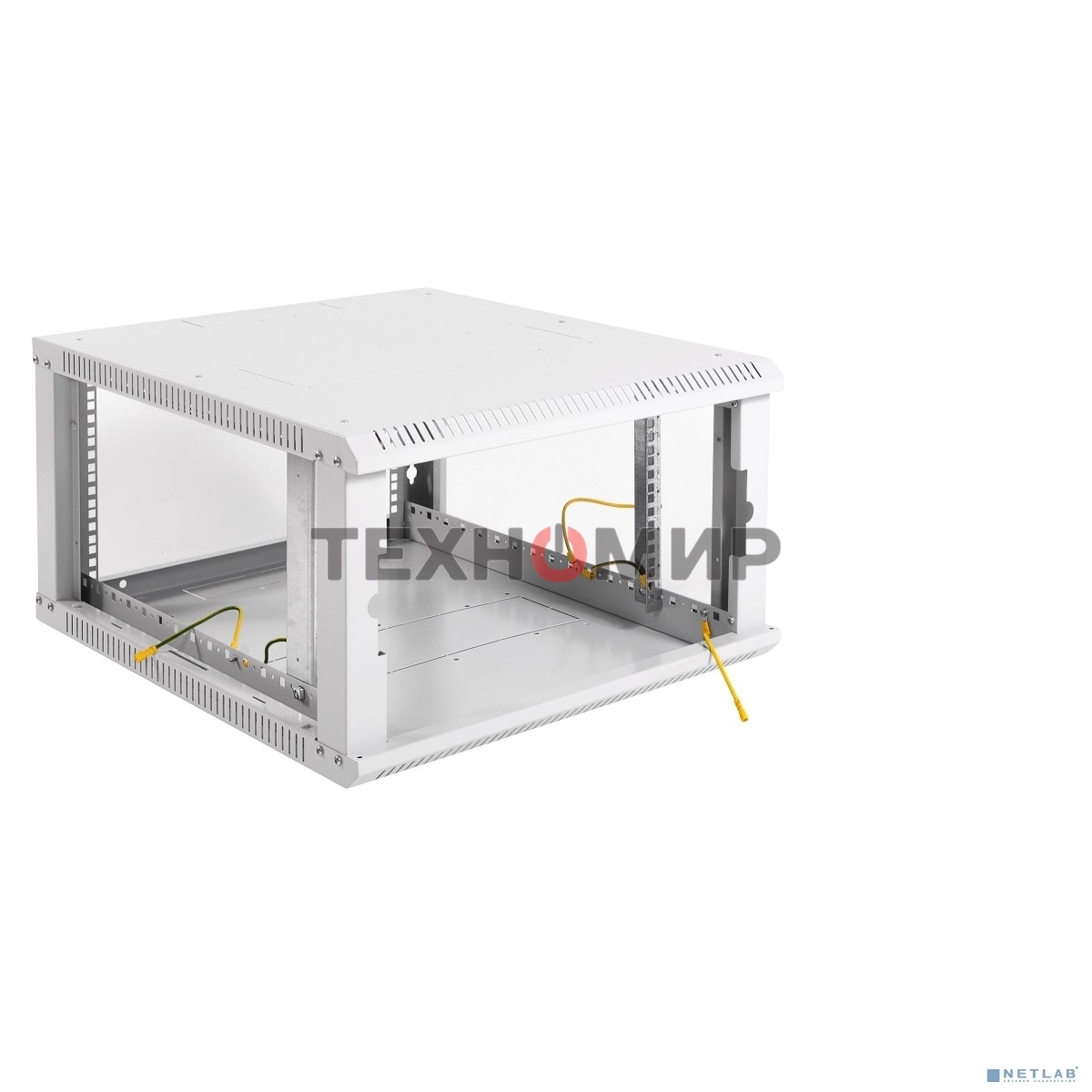 Шкаф телеком. настенный разборный 6U (600х520) дверь стекло (ШРН-Э-6.500) (1 коробка)