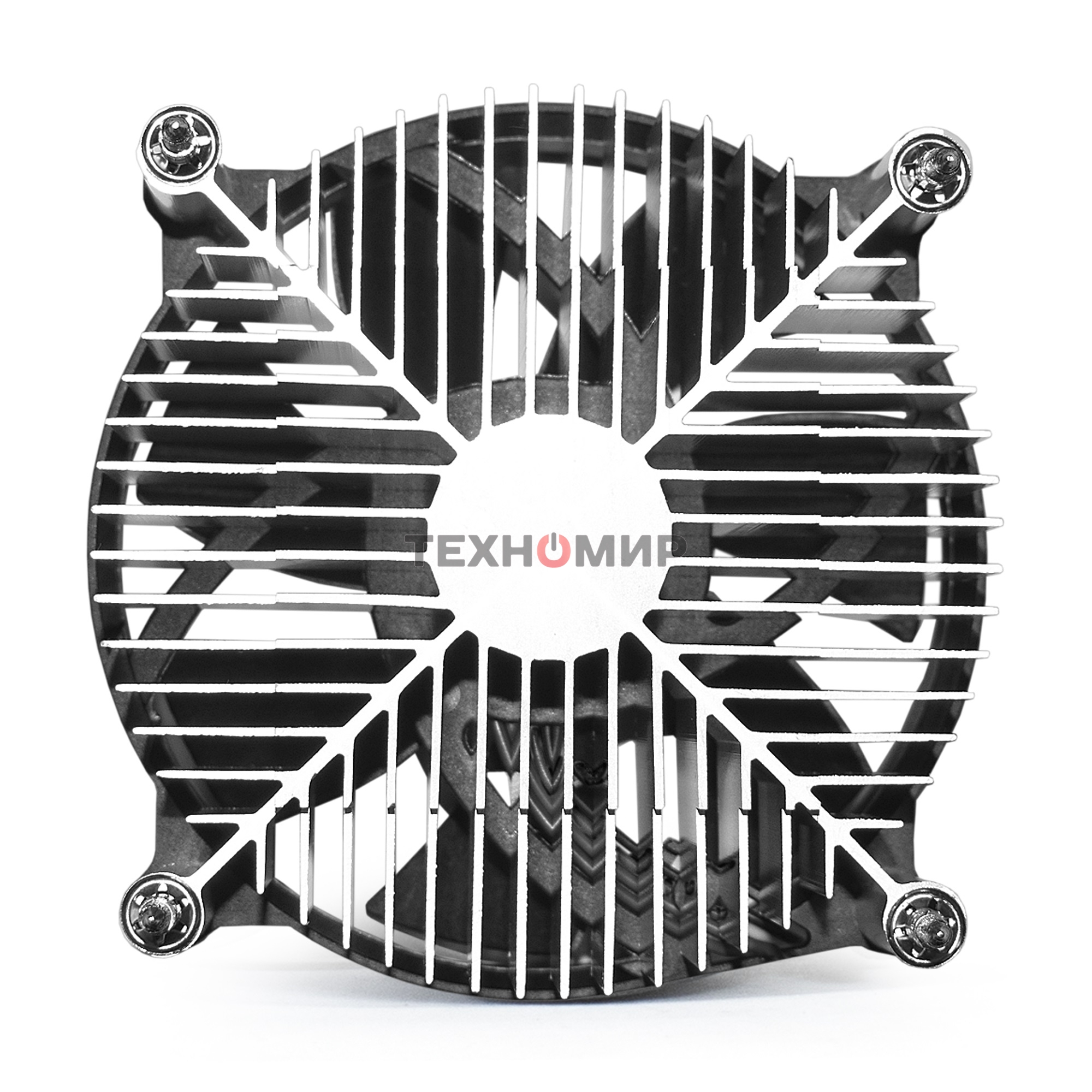 Кулер для процессора ExeGate EK-11508.PWM серебристый/черный, 90 мм, алюминий, 2600 об/мин, 23.5 дБ, 4 pin, 75 Вт, 60 мм